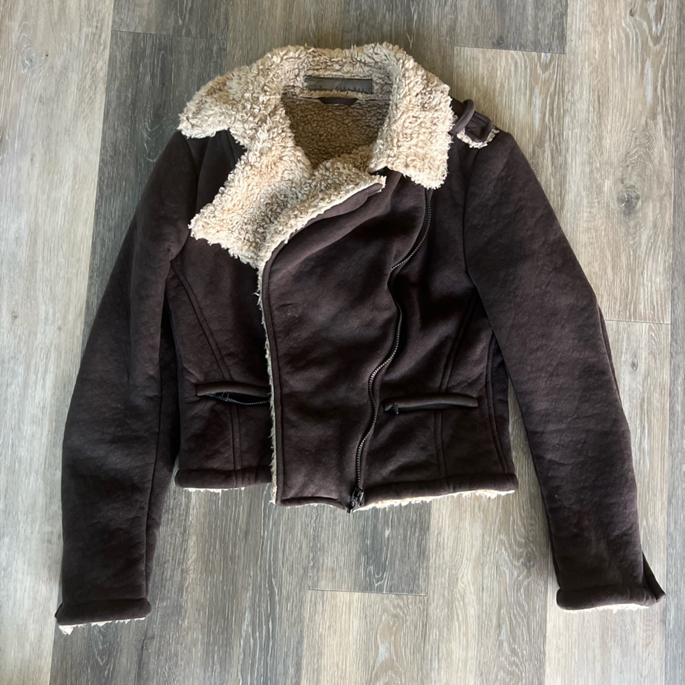 Zara Basic Tan Fleece Jacket